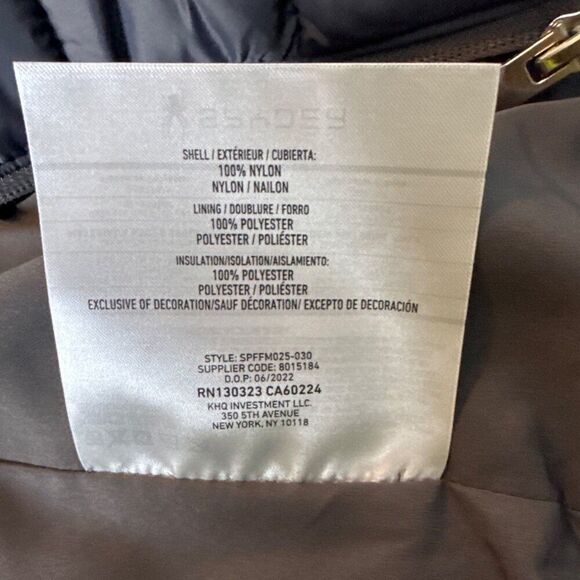 Spyder Mens Hooded Down Jacket M Nylon Polyester Gray - Picture 5 of 5